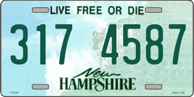 NH license plate 3174587