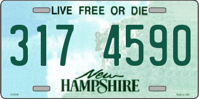 NH license plate 3174590