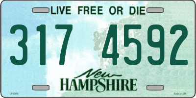NH license plate 3174592
