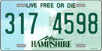 NH license plate 3174598