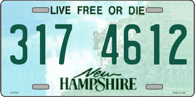 NH license plate 3174612