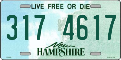 NH license plate 3174617