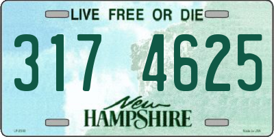 NH license plate 3174625