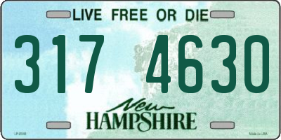 NH license plate 3174630