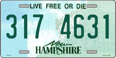 NH license plate 3174631