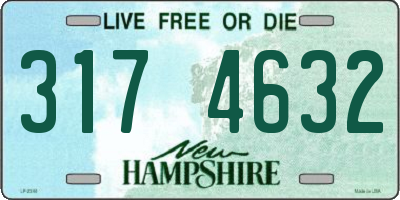NH license plate 3174632