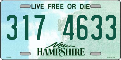NH license plate 3174633