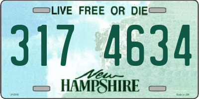 NH license plate 3174634