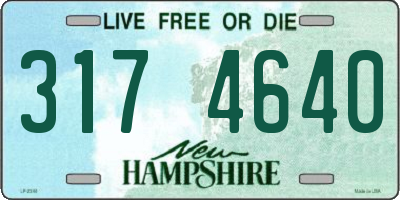 NH license plate 3174640