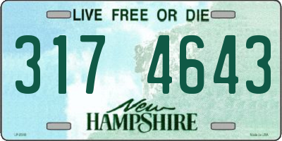 NH license plate 3174643