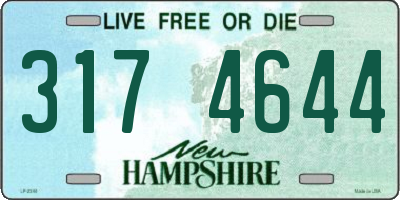 NH license plate 3174644
