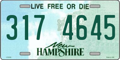 NH license plate 3174645