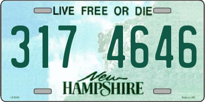 NH license plate 3174646