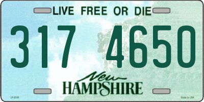 NH license plate 3174650