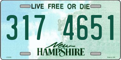 NH license plate 3174651