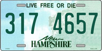 NH license plate 3174657