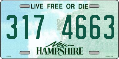 NH license plate 3174663