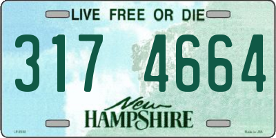 NH license plate 3174664