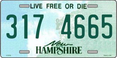 NH license plate 3174665