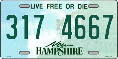 NH license plate 3174667