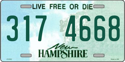 NH license plate 3174668
