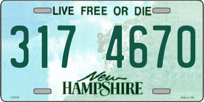 NH license plate 3174670