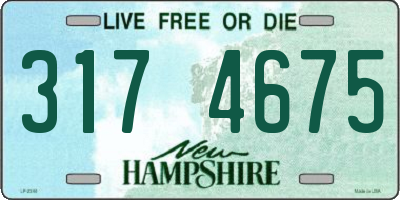 NH license plate 3174675
