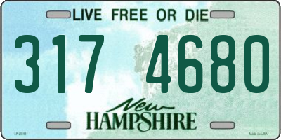 NH license plate 3174680