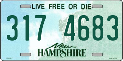 NH license plate 3174683