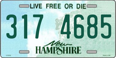 NH license plate 3174685