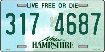 NH license plate 3174687