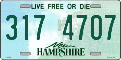 NH license plate 3174707
