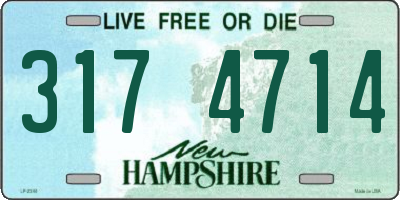 NH license plate 3174714