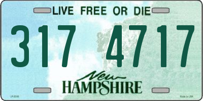 NH license plate 3174717