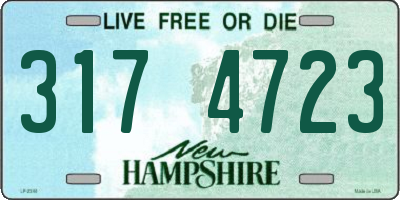 NH license plate 3174723