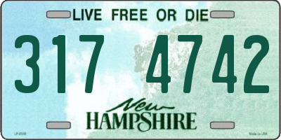 NH license plate 3174742