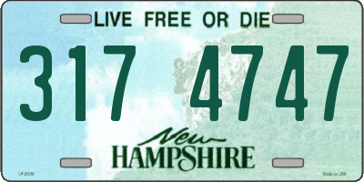 NH license plate 3174747