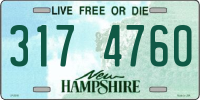 NH license plate 3174760