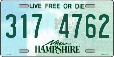 NH license plate 3174762