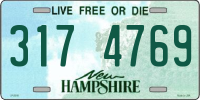 NH license plate 3174769