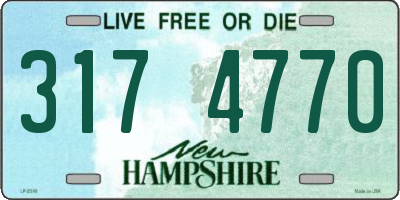 NH license plate 3174770