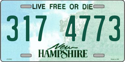 NH license plate 3174773