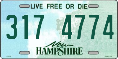 NH license plate 3174774
