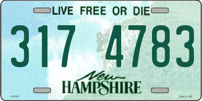 NH license plate 3174783
