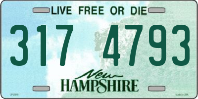 NH license plate 3174793