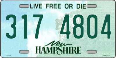 NH license plate 3174804