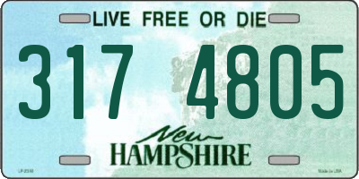 NH license plate 3174805