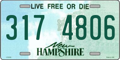 NH license plate 3174806