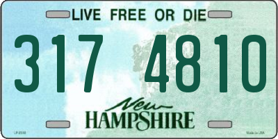 NH license plate 3174810