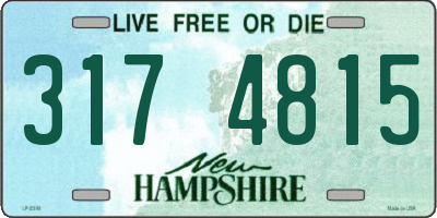 NH license plate 3174815